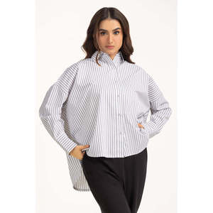 เสื้อเชิ้ตลำลองผ้าป๊อปลินเรียบง่าย รุ่น WM-CS-WS25-012 ทรงปกติ - Product Image 4