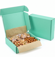 Boîtes d'expédition en carton ondulé couleur personnalisée pour brownies, biscuits, snacks, pâtisseries, emballages alimentaires – Boîtes en papier durables avec logo pour les États-Unis