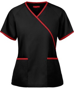 Chaqueta de uniforme de hospital antiarrugas exfoliante personalizada de fábrica, uniformes de enfermería elásticos, chaquetas médicas, conjuntos de enfermera - Product Image 3