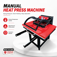 Mesin Press Panas Manual Format Besar 80x100cm Terlaris, Mesin Press Transfer Panas Tekanan Tinggi 60x80cm untuk Pencetakan Tekstil