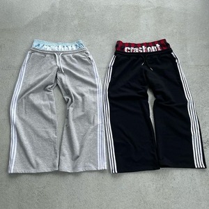 Pantalons de survêtement baggy à double taille, tendance, délavés à l'acide, imprimés sur mesure, logo personnalisé, streetwear pour hommes, pantalons de jogging pour hommes - Product Image 6