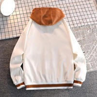 Veste de baseball en molleton unisexe surdimensionnée avec logo personnalisé, design lettres, style streetwear, pour homme, hiver, 100% coton