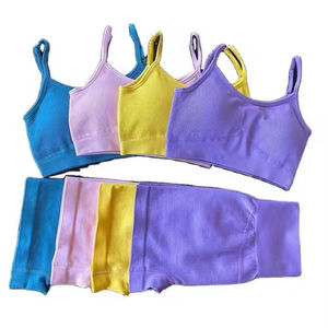 Vêtements de sport pour femmes Fitness Nouveau design Ensembles courts de yoga pour femmes Ensembles de yoga Scrunch souples et légers sans couture pour la gym - Product Image 1