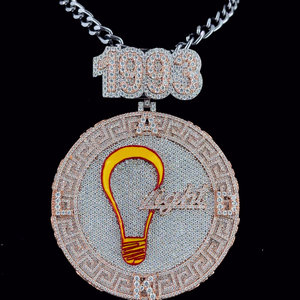 Colgante de Joyería Hip Hop VVS con Moissanita de Corte Redondo, Estilo Ice Out, para Hombre, Plata de Ley 925 Chapada en Oro - Product Image 6