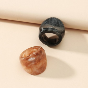 New Arrival 2026 <b>Dome</b> Shape Transparent Acrylic Resin <b>Rings</b> Exaggerated Knuckle Finger <b>Rings</b> - Product Image 2