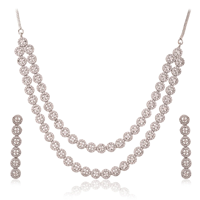 Ensemble de bijoux fantaisie en argent 925 avec zircon glamour, colliers de bijoux fantaisie, collier et boucles d'oreilles en zircon cubique