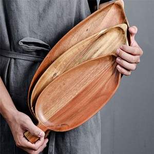 Assiette de chargeur d'ustensiles de cuisine Assiette en bois d'acacia au design classique pour restaurant et table faite à la main en vrac - Product Image 4