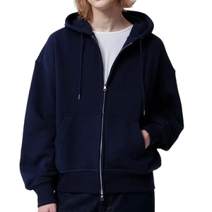 Vente en gros de sweats à capuche personnalisés avec fermeture éclair en coton pour hommes, sweats à capuche oversize avec épaules tombantes streetwear, sweats à capuche fonctionnels à double fermeture éclair pour hommes - Product Image 3