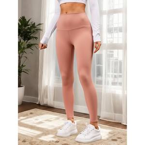 Leggings de yoga sans couture taille haute pour femmes avec un design plissé, vêtements de sport respirants en nylon et élasthanne pour la salle de sport et le fitness, longueur cheville - Product Image 5