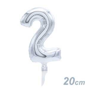 Anniversaire prêt japonais 7 "ballons en forme de nombre en vrac d'argent pour les célébrations de fête - Product Image 3