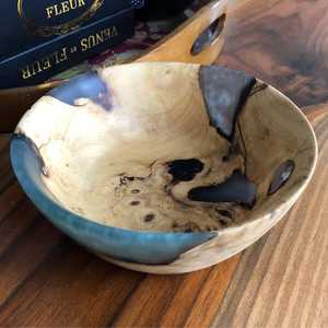 Latest Design <b>Wooden</b> Rounded Serving <b>Bowl</b> Fruit <b>Bowl</b> <b>Large</b> Size Eco Friendly Printed <b>Wooden</b> & Resin Glossy <b>Bowl</b> for Home - Product Image 3