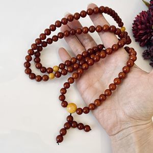 Mala bouddhiste en ambre de la Baltique, perles de prière en ambre naturel, perles brunes vieilles - Product Image 2