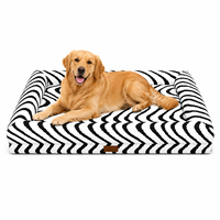 Lit pour animaux de compagnie orthopédique de luxe, écologique et tendance, pour grands chiens, résistant à l'eau et aux morsures, meuble rectangulaire toutes saisons