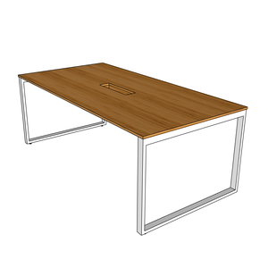 RecBamboo BFRB015 Solid Wood Conference <b>Table</b> <b>Adjustable</b> Iron <b>Legs</b> 200x100cm Minimalist Design for Hotel Conference Room Use - Product Image 5
