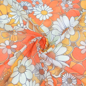 Velo Dirac Somalí, Abaya, Toub Sudanés, Impresión Digital Personalizada, Poliéster Ratti, Velo de Poliéster Ratti Estampado Floral para Novias - Product Image 4