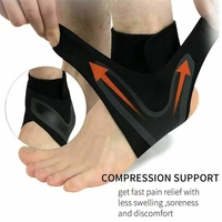 Vente en gros Manchon de compression ajustable Pieds élastiques Sangle de protection du talon anti-entorse Chaussettes de sport pour la cheville Soutien de la cheville