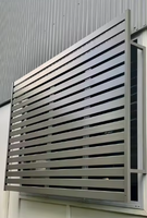Lamelle verticale en alliage d'aluminium trempé, fabriquée en Inde, conforme aux normes américaines, résistante aux ouragans, écologique et moderne, avec cadre peint.
