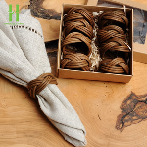 Meilleure vente rond de serviette en bambou naturel de style bohème écologique et durable Tailles personnalisées Variété de couleurs Table faite à la main - Product Image 2