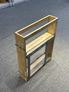 주방 보관용 하단 마운트 슬라이드 및 선반이있는 소프트 클로즈 목재 풀 아웃 랙 다용도 베이스 캐비닛 주최자 - Product Image 3