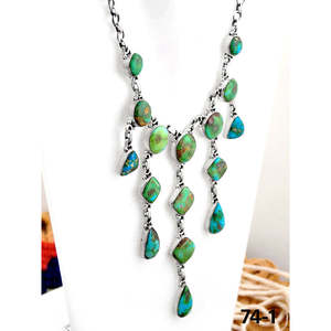 Collier artisanal du sud-ouest en argent sonorien et argent sterling, objet de collection culturel - Product Image 3