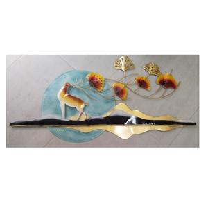 Reloj de pared decorativo de Metal con diseño de ciervo sentado para sala de estar, decoración de lujo para el hogar, arte de pared - Product Image 6