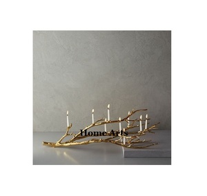 Bougeoir au design antique, candélabre à 3 bras en laiton de qualité supérieure pour fournisseur en gros - Product Image 6