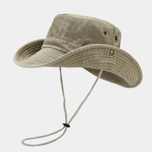 2025 diseño cuatro estaciones algodón sólido cubo sombrero protección solar pescador gorra para Unisex viajes al aire libre sombreros de cubo - Product Image 4