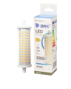 Lampada LED Lineare in Ceramica R7s 19W 6000K 2500lm 118mm Angolo di Illuminazione 360° Durata 20000h (GSC 200650065) - Product Image 1