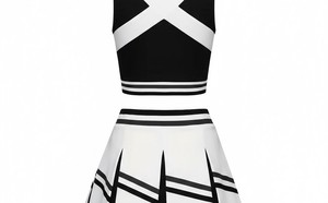 Uniforme de Porrista Personalizado OEM, Falda de Vestir Verde y Negra, Talla Grande, Disfraz de Práctica para Niñas, Jóvenes y Mujeres - Product Image 6