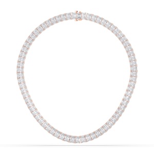 Collar de tenis de moissanita de corte radiante de 71,00 quilates, hecho en plata de ley para ella, a la hora de la compra, a la moda - Product Image 2