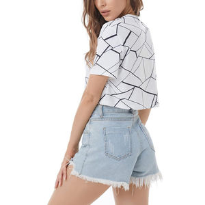 เสื้อครอปท็อปผ้าลายสก็อตสำหรับผู้หญิงใส่เล่นกีฬาฤดูร้อน ระบายอากาศได้ดี ยืดหยุ่น ผ้าฝ้าย 100% เหมาะสำหรับออกกำลังกาย นุ่ม สบาย ทันสมัย สไตล์ลำลอง - Product Image 4