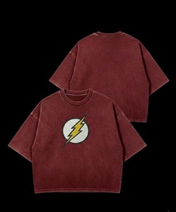 Camiseta Vintage con Lavado Ácido, Estilo Retro Urbano, de Algodón Lavado, Informal, para Hombre y Mujer, Estilo Grunge Suave, Top de Moda para el Día a Día - Product Image 2