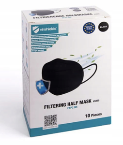 Masque non médical ffp2 kn95 fabriqué en Pologne couleur noire certifié CE - Product Image 1