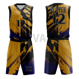 Ensemble de vêtements de sport de basketball personnalisable, à séchage rapide, antibactérien, anti-UV, en polyester BSCI, avec impression par transfert thermique respirante - Product Image 4