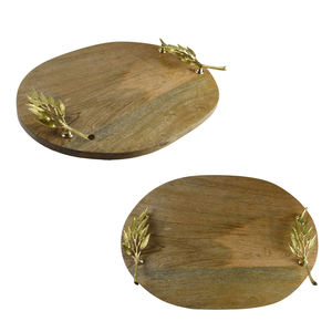 Bandeja de servicio de Metal de color plateado para decoración del hogar, bandejas de diseño múltiple para diseño personalizado disponible - Product Image 5