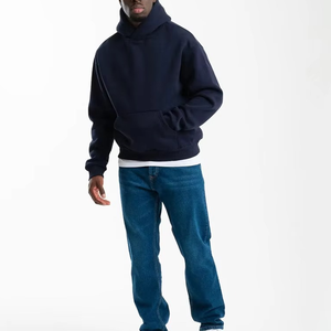 Sudadera con capucha personalizada para hombre, prenda de algodón con bordado, de gran tamaño, con logotipo personalizado y tejido pesado - Product Image 5