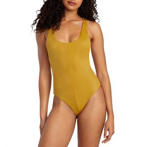 Ensemble de maillot de bain 2 pièces sexy de couleur unie pour femme, tenue de plage estivale élégante, tendance, respirante, écologique, en Spandex/Nylon 2026 - Product Image 1