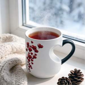 Taza Mágica <span class=keywords><strong>de</strong></span> Cerámica con Forma <span class=keywords><strong>de</strong></span> Corazón que Cambia <span class=keywords><strong>de</strong></span> Color, 11 oz, Termocrómica, Diseño Divertido, Novedosa Taza <span class=keywords><strong>de</strong></span> Café para el Día <span class=keywords><strong>de</strong></span> San Valentín - Product Image 4
