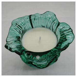 Portavelas de Vidrio Artístico para Decoración del Hogar, Exhibición en Mesa e Iluminación Ambiental de Lujo - Product Image 1