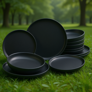 ชุดอาหาร "Dinnerware Set Tellerset Uno" 12 ชิ้น สีดำ - Product Image 3