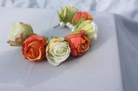 Gajra Bunga Mawar Buatan Tangan untuk Wanita, Gelang Tangan/Korsase Bunga/Gelang Floral untuk Nikah, Mehndi & Pakaian Pesta