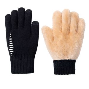 OEM logotipo personalizado bordado Diseño impreso cálido otoño e invierno de los hombres más <span class=keywords><strong>terciopelo</strong></span> grande grueso estudiante deportes al aire libre guantes - Product Image 5