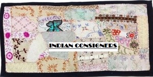 Tapiz Decorativo Vintage Hecho a Mano con Motivos Kundan y Moti para Colgar en la Pared, Decoración de Puerta, Maravilloso Mantel Étnico de Proveedores Indios - Product Image 6