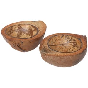 Porte-bougie traditionnel en coquille de noix de coco, inspiré de l'artisanat naturel, pour la décoration ethnique de la maison, accents de style culturel - Product Image 1