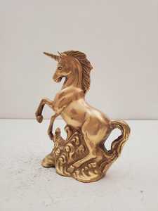Figurine de licorne en laiton massif vintage, écologique, années 1960, MCM, statue personnalisée, presse-papier pour la décoration de la maison - Product Image 5