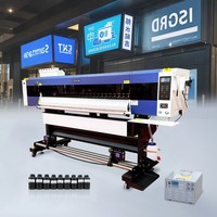 Impresora UV de rollo a rollo de 1.8m de ancho de impresión con cuatro cabezales de impresión, tinta UV ecológica y estampado en caliente