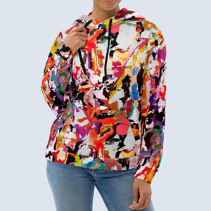 Sudadera con Capucha de Forro Polar con Estampado Digital Personalizado de Invierno, Ropa Urbana de Moda OEM, Etiqueta Privada, Tejido Transpirable - Product Image 5