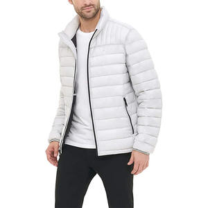 Chaqueta de Plumón Ultraligera Personalizada de Invierno al por Mayor, Chaqueta Cortavientos con Cuello Alto para Hombre - Product Image 1