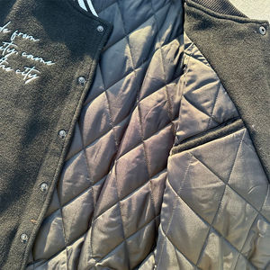 OEM Manufacturer Custom Chenille Embroidery Men College Baseball Bomber <b>Patchwork</b> Letterman Varsity <b>jacket</b> for men - Product Image 5