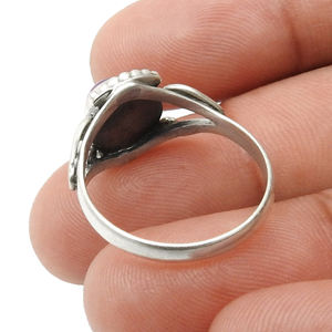 Pierre précieuse de quartz rose naturel de haute qualité Bague de forme ronde en argent sterling 925 Bijoux faits à la main Fournisseur de prix d'usine en gros - Product Image 4